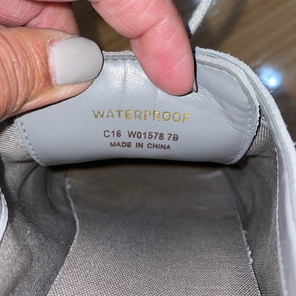 Cole Haan Vapor Gray Suede Grand Wingtip II Lace Up Loafers Sz 7 waterproof - Picture 9 of 9